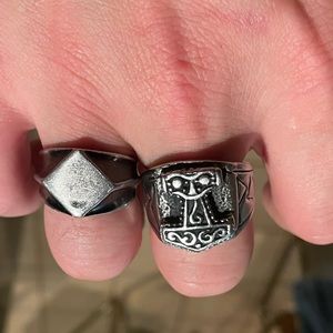 Stainless steel Mjolnir ring size 11